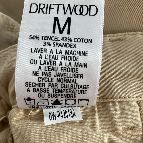 Driftwood Embroidered Chino Floral Straight Leg Pants NWT Size M - Picture 8 of 9